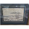 Image 2 : Black & White UTAM Landscape Art Asian Men in Gold Design Frame 30"x25"