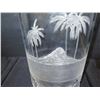 Image 2 : Waterford Crystal 1 of 10, Pete Foskin Etched Vase w/ Palm Tree Motif 7"x14"H