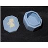Image 8 : Qty 3 Wedgwood (England) Trinket Boxes: 2 Blue & 1 Brown w/Shell Design
