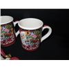 Image 8 : Qty 5 'Celebrate' Nancy Thomas Mugs & 11 Santa Napkin Holders, Marked FF 1999