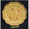 Image 1 : Grazia-Deruta (Made in Italy) Plate w/ Floral Design, Signed GF, 15" Dia.