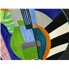 Image 2 : Grazia-Deruta (Made in Italy) Plate 58 Abstract Susan Eslick 18" Dia.