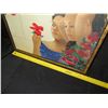 Image 8 : Framed Original Art on Canvas - Girls w/ Red Hibiscus, Signed Campbell 03, 21"x17"