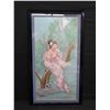 Image 2 : Framed Art - Geisha w/ Flute, Signed Carolina Young 23"x44"