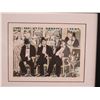 Image 2 : Framed Art: Men w/ Top Hats by Guy Buffet, Signed 240/2000 (12"x11")