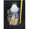 Image 8 : Tall 'Over the Koolaus' by Ione Adams 26" Hawaiian Santa in Palaka Shirt & Haku Lei