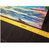 Image 8 : Large Framed Acrylic on Canvas, Mountain/Ocean, 36"x25" Signed Sophie Teururai 2014 Maua Tapu