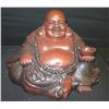 Image 2 : Large Sitting Buddha Figure, Metallic 19"L x 13"H