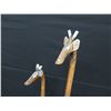 Image 2 : Qty 2 Carved Painted Giraffes EC3114  32" Tall & 38" Tall