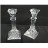 Image 2 : Qty 2 Waterford Crystal Ireland Lismore Column Candleholders 8"H