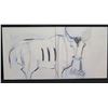 Image 1 : Large Original Painting on Canvas 60"x30"Diptych, 'Bull of Eye' 2005 Signed Endicott