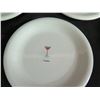Image 2 : Qty 8 Jsenware Round Plates w/ Cocktail Motif 6.5" Dia.