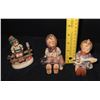 Image 8 : Qty 3 Goebel W. Germany Figurines: 2 Boys & Singing Girl 4"H