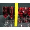 Image 8 : Qty 25 Stemmed Red Glassware: 12 Wine Glasses, 7 Martini Glass, 6 Champagne Flutes