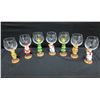 Image 2 : Qty 7 Christmas Design Stemmed Glasses: Santa, Snowman, etc 8"H