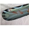 Image 2 : Long Canoe-Shaped Koi Fish Glass Tray, Signed by Artist on Stand 46"L x 9"W