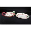 Image 8 : Qty 3 Fitz & Floyd Christmas Servingware: Santa Bowl & Gravy Boat