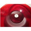 Image 8 : Burgundy Glass Vase w/ Metal Accent, Made in India (cracked rim) 8.5"H