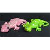Image 2 : Qty 2 Gecko Figures w/ Flower Design, by Alana Lehua Burrows 12"L