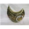 Image 2 : Wantech Int'l OK Lighting Round Vase? w/ Raised Floral Overlay 11"H