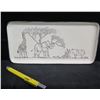 Image 1 : Rectangle Tray w/ Animal Design, Signed Mbagjis 11"L