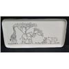 Image 2 : Rectangle Tray w/ Animal Design, Signed Mbagjis 11"L