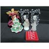 Image 2 : Qty 7 Christmas Theme Objects: 2 Deer, 2 Angels, Christmas Tree, Snow Globe, etc