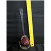 Image 8 : Glass Stir Stick w/ Blown Glass Burgundy Base, Signed by Artist & Numbered 13"H