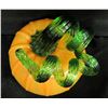 Image 2 : Glass Pumpkin w/ Green Stem, Signed by Artist 5"H