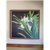 Image 2 : Kahili Ginger Art Work Signed by Artist Kasprzycki in Wood Frame 44"x44"