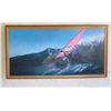 Image 1 : Windsurfer Art Work Signed by Artist Belloni  in Wood Frame 54"x101"