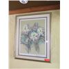 Image 2 : Orchid Art Work Signed David Lee w/ Maker's Mark 23/100 in Wood Frame 28"x35"