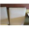 Image 8 : White Table w/ Pedestal Base 48"x36"x30" w/ 4 Upholstered Wooden Chairs