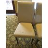 Image 8 : White Table w/ Pedestal Base 48"x36"x30" w/ 4 Upholstered Wooden Chairs
