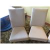Image 8 : Round White Table w/ Pedestal Base 48"x30" w/ 6 Upholstered Wooden Chairs