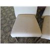 Image 8 : White Table w/ Pedestal Base 36"x30"x30" w/ 4 Upholstered Wooden Chairs