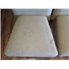 Image 8 : White Table w/ Pedestal Base 48"x36"x30" w/ 4 Upholstered Wooden Chairs