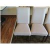 Image 8 : White Table w/ Pedestal Base 48"x36"x30" w/ 4 Upholstered Wooden Chairs