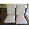 Image 8 : White Table w/ Pedestal Base 36"x36"x30" w/ 4 Upholstered Wooden Chairs