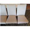 Image 16 : White Table w/ Pedestal Base 48"x36"x30" w/ 4 Upholstered Wooden Chairs
