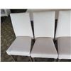 Image 8 : White Table w/ Pedestal Base 48"x36"x30" w/ 4 Upholstered Wooden Chairs