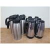 Image 2 : Qty 5 Stanley Metal & 6 Plastic Thermal Insulated Coffee Pitchers Decanters 11"H