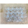 Image 2 : Qty 19 Stemmed Wine or Water Glasses 6.5"H x 3"D