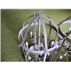 Image 2 : Qty 2 Metal Hanging Chandeliers w/ 10 Candle Shape Lights 42"L x 22"D