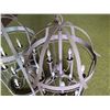 Image 2 : Qty 2 Metal Hanging Chandeliers w/ 10 Candle Shape Lights 42"L x 22"D
