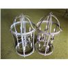 Image 2 : Qty 2 Metal Hanging Chandeliers w/ 10 Candle Shape Lights 42"L x 22"D