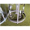 Image 8 : Qty 2 Metal Hanging Chandeliers w/ 10 Candle Shape Lights 42"L x 22"D