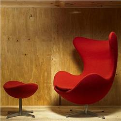 Arne Jacobsen, Egg chair and ottoman, Fritz H