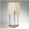 Image 1 : 1950s, table lamp, USA, perforated and enamel