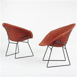 Harry Bertoia, Diamond chairs, pair, Knoll, U